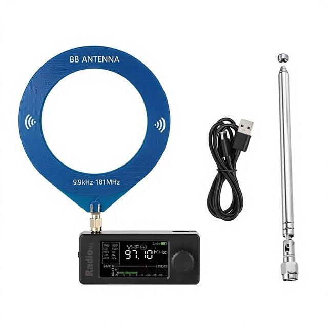 Portable SI4732 Mini Radio 0.5108 MHz Full-band Reception Pocket-sized with Loop Antenna Battery-free From China