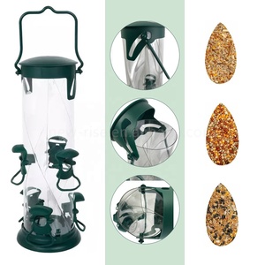 Mangeoire à oiseaux 3 en 1 <span class=keywords><strong>de</strong></span> grande taille pour l'extérieur, résistante à la mastication et aux intempéries, pour les graines, les noix et le <span class=keywords><strong>suif</strong></span>, 3 sections - Product Image 3