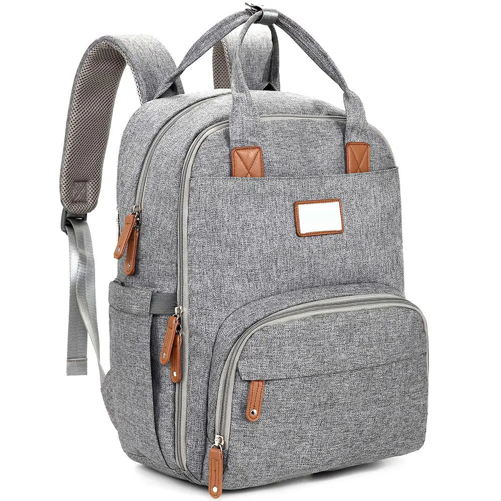 कस्टम डायपर बैग बैग बहुक्रिया यात्रा बैग मातृत्व बच्चे बदलते बैग बड़ी क्षमता निविड़ अंधकार और स्टाइलिश