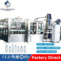 Ligne de production d'eau entièrement automatique Sokos 24000BPH, machine de remplissage d'eau minérale potable pour projet d'embouteillage d'eau en bouteille PET