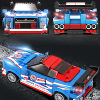 Woma Toys C0316, Juego de Bloques de Construcción de Plástico de Coche de Carreras, Kit de Montaje de Modelos, Juego de Ladrillos para Niños