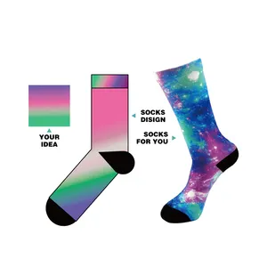 3d Digital Colorful Nylon Socks Custom Print Fashion Design Personalised Socks