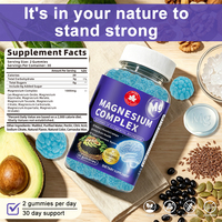 Permen Kunyah Magnesium Kompleks Private Labe untuk Dewasa Meredakan Kram Otot Mendukung Kesehatan Sistem Saraf Otak Suplemen Makanan