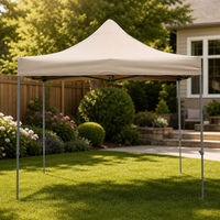 Tonnelle pliante 3x3m avec structure en acier robuste, toile Oxford 420D imperméable, auvent escamotable en promotion