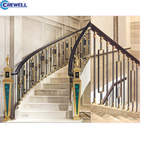 Garde-corps et rampes d'escalier, système de garde-corps en métal moderne pour intérieur