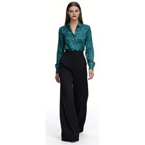 Camicetta da <span class=keywords><strong>Donna</strong></span> con Stampa Leopardata - Elegante Camicia a Maniche Lunghe con Bottoni per Abbigliamento Casual e Formale Sehe Fashion - Product Image 4