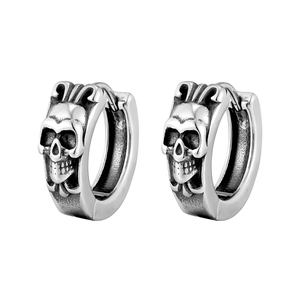 Guangzhou moda moda <span class=keywords><strong>orecchini</strong></span> in acciaio inox <span class=keywords><strong>orecchini</strong></span> <span class=keywords><strong>teschio</strong></span> per uomo donna - Product Image 5