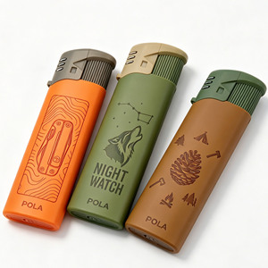 Briquet à gaz piézo certifié CE EN13869, revêtement doux au toucher, papier d'emballage 3D, logo personnalisé, vente en gros, <span class=keywords><strong>recharge</strong></span> électronique gratuite - Product Image 1