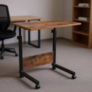 Table d'appoint réglable en acier avec déflecteur et roulettes, mobilier de bureau - Product Image 2