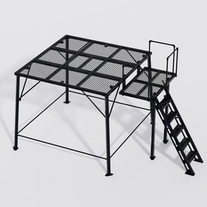 Plateforme <span class=keywords><strong>de</strong></span> <span class=keywords><strong>chasse</strong></span> surélevée 5ft 10ft avec cadre en alliage d'aluminium, tour <span class=keywords><strong>de</strong></span> <span class=keywords><strong>chasse</strong></span> robuste pour 2,3 personnes avec main courante pour la <span class=keywords><strong>chasse</strong></span> au cerf - Product Image 2