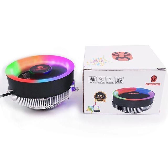 3 Pin RGB CPU Cooler CPU Cooler Cooling Radiator Fan for Intel LGA 1150 1155 1156 775 1366 AMD AM2 AM2+ AM3 AM3+ AM4