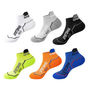 Calcetines Deportivos de Algodón con Logotipo Personalizado para Hombre, Calcetines Transpirables con Amortiguación para Correr, Calcetines Cortos hasta el Tobillo para Maratón, Ciclismo, Entrenamiento, Gimnasio - Product Image 1