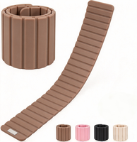 Bracelet lesté magnétique réglable en silicone et fer pour chevilles et poignets, idéal pour le barre, le yoga et les cours en studio – Marque privée