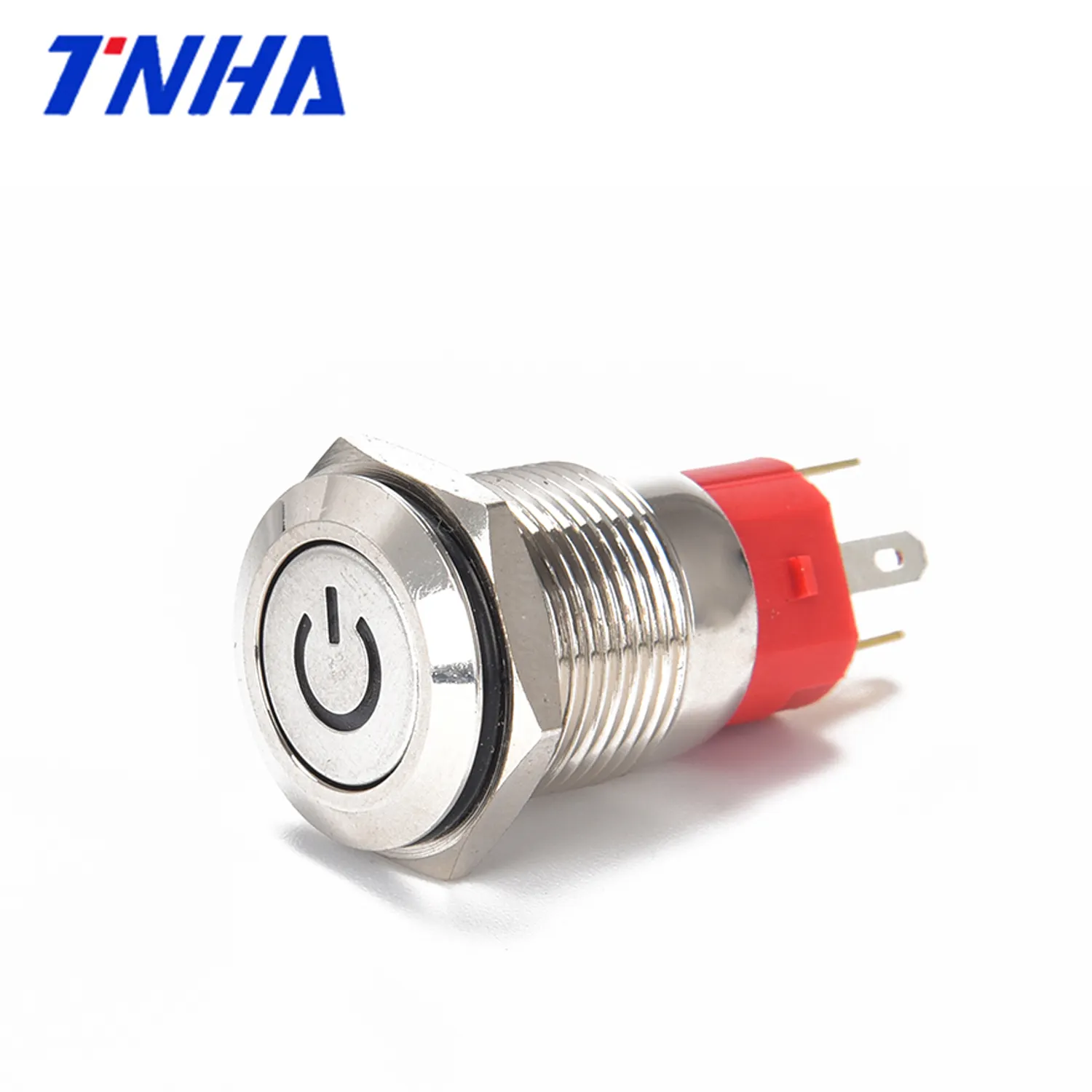 TH16A-P11 AC 220 volt IP67 16mm waterproof metal push button pushbutton Customizable plastic on off switch with led indicator