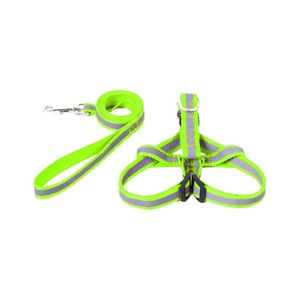 Conjunto de Correa y Arnés Reflectante para Perro, de Nailon a Rayas, para Perros Pequeños y Medianos, con Hebilla Metálica y Anillo en D - Product Image 4