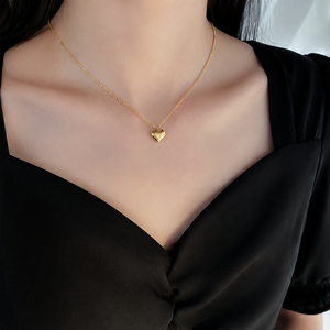 Collares de Acero Inoxidable 316L con Corazón Dorado para Mujer, Gargantillas de Moda, Regalo para Fiestas y Festivales - Product Image 6