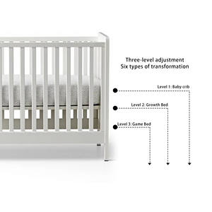 Cuna Moderna Multifuncional de Alta Calidad para Niños, Sofá Cama Convertible para Uso en Hoteles, Madera Sólida, Altura Ajustable en 3 Niveles - Product Image 5