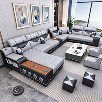 Nouveau design, canapé d'angle moderne en tissu turc de style européen, 8 à 7 places, luxe, pour salon, avec fonction relax.