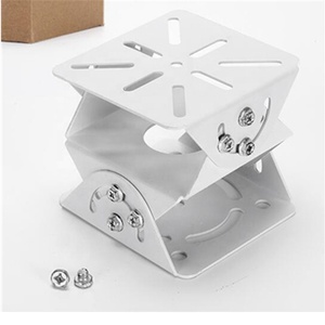 Support de caméra CCTV semi-fixe en métal, support mobile inclinable et orientable, support universel pour caméra CCTV, support de montage sur rail moyen - Product Image 1