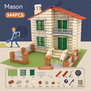 Juego de Construcción de Ladrillos de Cemento en Miniatura para Casa <span class=keywords><strong>DIY</strong></span>, Kit de Bloques de Construcción, Modelos de Arquitectura en Miniatura para Niños - Product Image 6