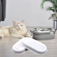 Spons Pra-Filter Filter Air Pengganti Kompatibel dengan Air Mancur Hewan Peliharaan Baja Tahan Karat 67oz/2L, Air Mancur Kucing