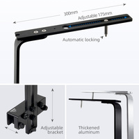 Support de lampe d'aquarium WEEKAQUA DJ-L-20B en alliage d'aluminium, support de lampe d'aquarium à monter soi-même
