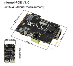 Adaptateur Ethernet à puce ESP32-WROOM LAN8720A et carte d'extension de <span class=keywords><strong>t</strong></span>éléchargement, matériel Programmable <span class=keywords><strong>TTGO</strong></span> <span class=keywords><strong>t</strong></span>-<span class=keywords><strong>internet</strong></span>-<span class=keywords><strong>POE</strong></span> - Product Image 4