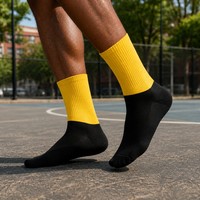 Chaussettes de sport sur mesure bicolores Elite Crew Designer avec soutien de la voûte plantaire et empeigne en mesh pour le basketball