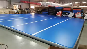 Tapis de gymnastique et de yoga <span class=keywords><strong>gonflable</strong></span> à double paroi en tissu, épaisseur 20 cm, logo personnalisé, 3m-6m, vente en gros - Product Image 4