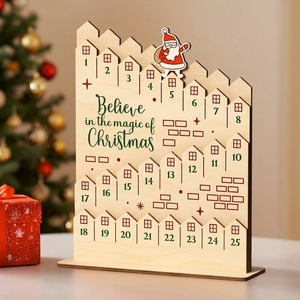 Christmas Countdown Board Wooden Advent <b>Calendar</b> Reusable Holiday Tabletop Decoration Festive Home Decor - Product Image 2