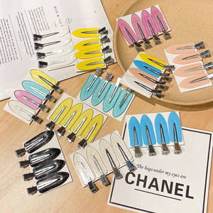 Lot de 4 pinces à <span class=keywords><strong>cheveux</strong></span> pour <span class=keywords><strong>maquillage</strong></span>, pinces de sectionnement sans plis, barrettes, accessoires capillaires en gros, assortiment mixte - Product Image 2