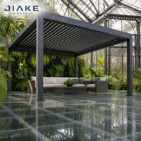 Jiake 6063-T5 Aluminium-Pergola mit Motorisiertem Lamellendach für Gewächshaus, Garten, Terrasse, Outdoor-Wohnbereich, Pavillon