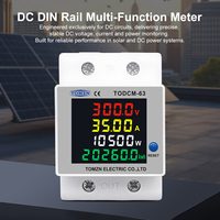 Medidor de Energía TOMZN DC 14-600V 63A, Voltímetro, Amperímetro, Medidor Digital de Potencia 4 en 1 para Riel DIN, Monitor de Energía Solar Fotovoltaica KWh con Reinicio