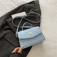 Sac bandoulière matelassé en cuir PU avec fermoir papillon, style vintage étoile, tendance automne, mode quotidienne pour femme, avec sangle réglable
