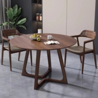 JP Nordic Light Luxe Table à manger ronde en bois massif Ménage Loisirs Large Island Chaise Créer Négociation Réception
