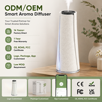 Diffuseur d'arômes intelligent portable, diffuseur d'huiles essentielles rechargeable, commande Bluetooth, atomiseur à air froid, minuterie 24H pour la maison et le bureau