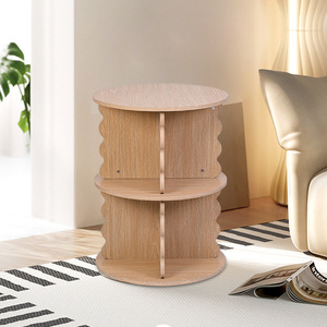 Mới 360 độ thiết kế đơn giản nhiều lớp Kệ sách gỗ rắn tiết kiệm không gian kệ sách cho sinh viên phòng ngủ phòng khách lưu trữ giá - Product Image 3