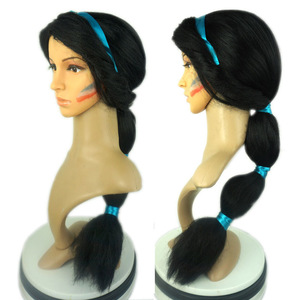 Anxin Usine Pas Cher Prix Synthétique cosplay Cheveux <span class=keywords><strong>Perruque</strong></span> <span class=keywords><strong>Princesse</strong></span> <span class=keywords><strong>Jasmine</strong></span> Perruques - Product Image 1