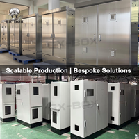 Boîtier de distribution électrique étanche personnalisé pour extérieur, armoire de commande électrique en métal avec fenêtre d'inspection
