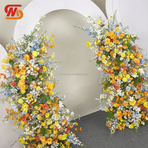Arco Floral de Seda Artificial Amarillo para Decoración de Bodas, Cumpleaños y Fiestas, Estilo Romántico - Product Image 4