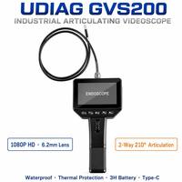 Vidéoscope articulé industriel UDIAG GVS200 1080P 6,2 mm 210 °   Caméra d'inspection endoscopique avec écran HD 4,3 pouces, étanche