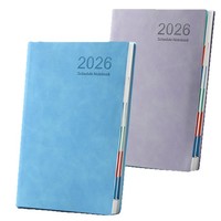 Agenda Anual 2026 de Cuero PU, Planificador de Negocios A5 con Logotipo Personalizado para Uso en Oficina y Kit de Diario para Regalo