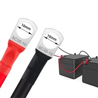 Câble de batterie en cuivre pur haute résistance, bornes zinguées, flexible 180° °   Câble d'onduleur pour camping-car, marine, solaire, voiture, camion