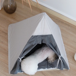 <span class=keywords><strong>Tenda</strong></span> di lusso portatile per cani e gatti per casa pieghevole <span class=keywords><strong>in</strong></span> <span class=keywords><strong>lino</strong></span> con tela di cotone cuscino per letto esterno Multi-stile letto per interni - Product Image 5