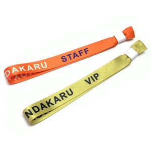 สายรัดข้อมือผ้าสำหรับงานเทศกาล คอนเสิร์ต หรืออีเว้นท์ต่างๆ แบบกำหนดเองได้ พร้อมโลโก้ส่วนตัว สายรัดข้อมือวีไอพีสำหรับงานอีเว้นท์ - Product Image 2