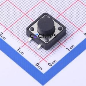 TS-KG1103S-BB65F Tactile Switch SMD-4P,12x12mm Switch Single Pole Single Throw Round Button 2.5N Vertical Mount - Product Image 1