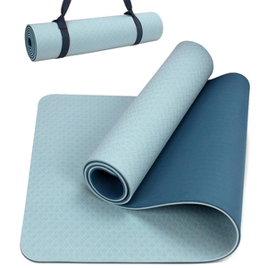 Thảm tập <span class=keywords><strong>Yoga</strong></span> <span class=keywords><strong>TPE</strong></span> hai lớp thân thiện với môi trường, chống trơn trượt, in logo tùy chỉnh, nhẹ, dùng cho phòng tập thể dục tại nhà - Product Image 2
