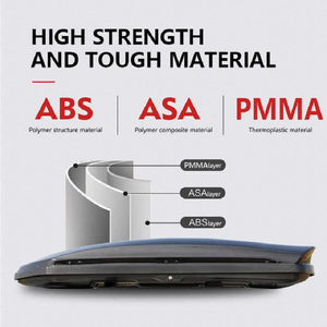 <span class=keywords><strong>Box</strong></span> da Tetto in ABS per SUV, Portapacchi Impermeabile con Serratura e Apertura Bilaterale, Capacità 300L-600L - Product Image 4