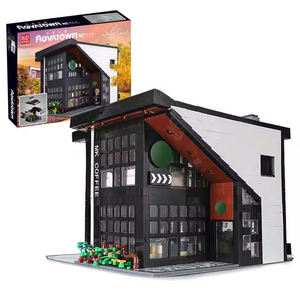 Ensemble de blocs de <span class=keywords><strong>construction</strong></span> d'architecture de modèle de café Led City Coffee House pour cadeau adulte - Product Image 1