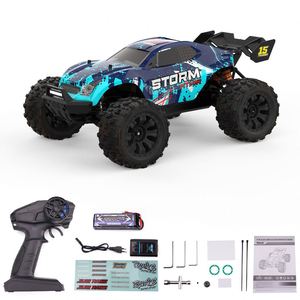Con Premium RC HOSHI actualizado nuevo JIUSI PT14R 4WD coche 2,4 <span class=keywords><strong>Ghz</strong></span> 1/14 80 KM/H Motor sin escobillas de alta velocidad <span class=keywords><strong>Buggy</strong></span> todoterreno V - Product Image 2
